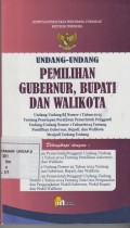 Undang-Undang PEMILIHAN GUBERNUR, BUPAT DAN WALIKOTA