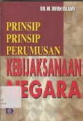 Prinsip-prinsip Perumusan Kebijaksanaan NEGARA