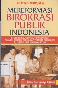 Image of Mereformasi BIROKRASI PUBLIK Indonesia