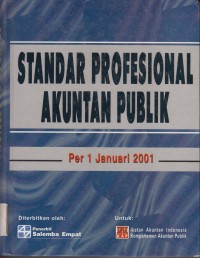 Image of Standar Profesional Akuntansi Publik Per 1 Jan 2001