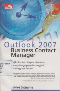 Image of OUTLOOK 2007 BUSINESS CONTACT MANAGER