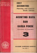 AKUNTING BIAYA DAN HARGA POKOK 3 : PERENCANAAN DAN PENGENDALIAN