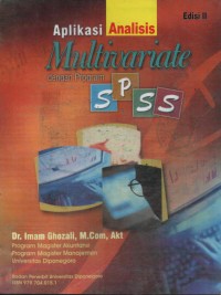 Image of APLIKASI ANALISIS MULTIVARIATE DENGAN PROGRAM SPSS