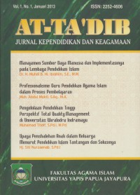 AT - TA'DIB : JURNAL KEPENDIDIKAN DAN KEAGAMAAN