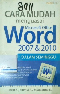 Image of CARA MUDAH MENGUASAI MICROSOFT OFFICE WORD 2007&2010 DALAM SEMINGGU