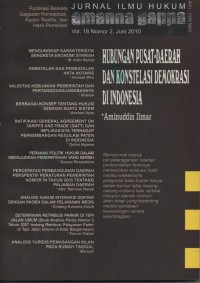 Image of Hubungan PUSAT-DAERAH dan Konstelasi Demokrasi di Indonesia