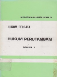 Image of HUKUM PERDATA : HUKUM PERUTANGAN BAGIAN B