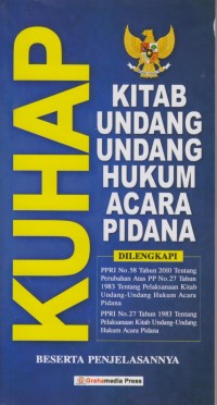 Image of KUHAP: Kitab UU Hukum Acara Pidana - Beserta Penjelasannya