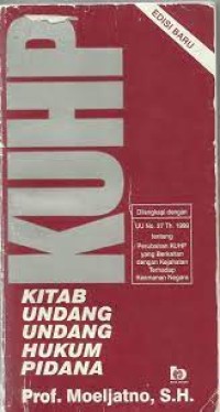 Image of KUHP : KITAB UNDANG UNDANG HUKUM PIDANA