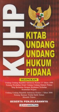 KUHP KITAB UNDANG-UNDANG HUKUM PIDANA
