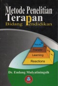 METODE PENELITIAN TERAPAN BIDANG PENDIDIKAN