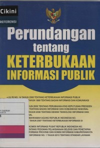 Perundangan Tentang Keterbukaan Informasi Publik
