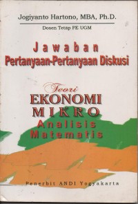 Image of TEORI EKONOMI MIKRO analisis matematis