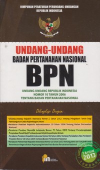 Image of Undang-Undang Badan Pertanahan Nasional BPN