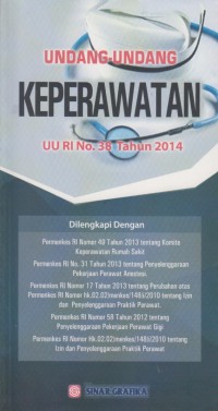 Image of Undang-Undang Keperawatan UU RI No 38 Tahun 2014