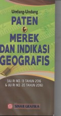 UNDANG UNDANG PATEN & MEREK DAN INDIKASI GEOGRAFIS