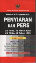 UNDANG UNDANG PENYIARAN DAN PERS