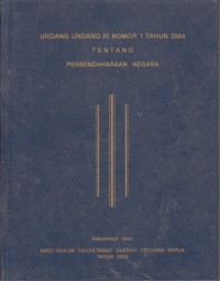Image of Undang-Undang Perbendaharaan Negara : UU RI No.1 Th.2004