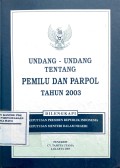 undang - undang tentang pemilu dan parpol tahun 2003