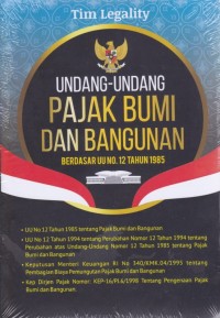 UNDANG UNDANG PAJAK BUMI DAN BANGUNAN
